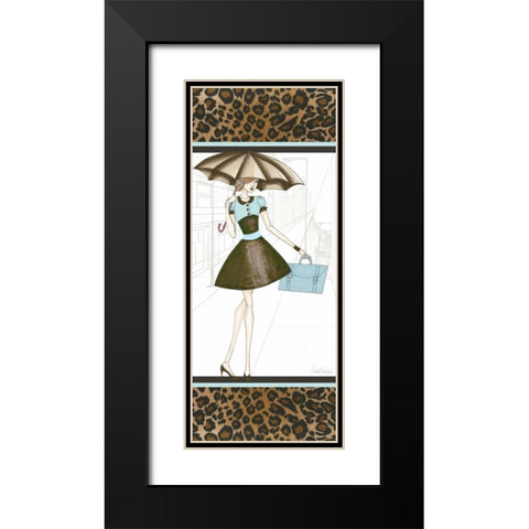 City Girl III Black Modern Wood Framed Art Print with Double Matting by Guinn, Katie