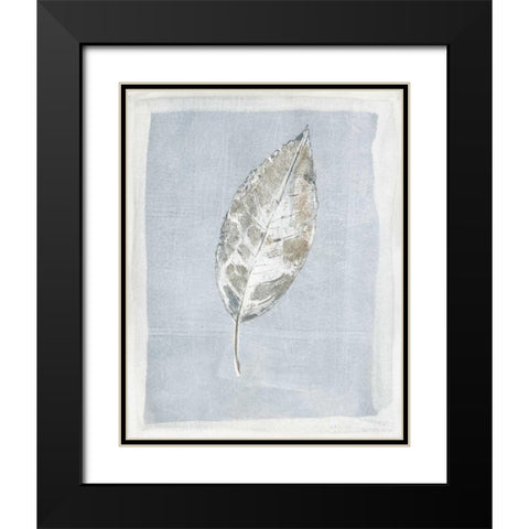 Winter Leaf I Black Modern Wood Framed Art Print with Double Matting by Hargittai, Paul