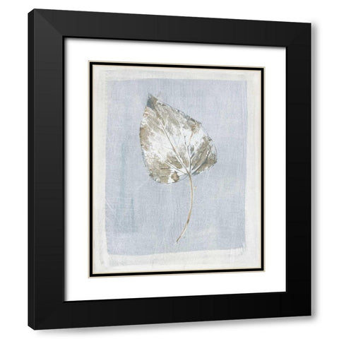 Winter Leaf II Black Modern Wood Framed Art Print with Double Matting by Hargittai, Paul