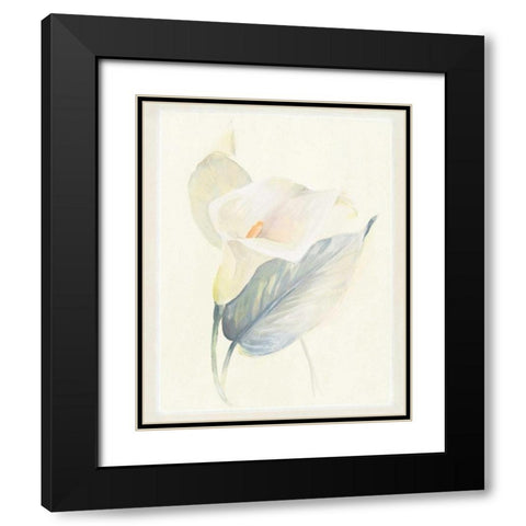 Calla Lily III Black Modern Wood Framed Art Print with Double Matting by Hargittai, Paul