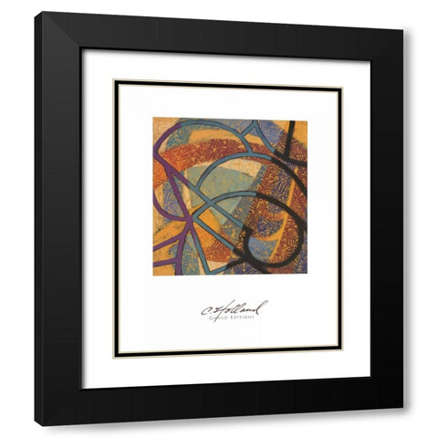 Urban Puzzle I Black Modern Wood Framed Art Print with Double Matting by Holland, Cynthia