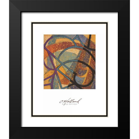 Urban Puzzle I Black Modern Wood Framed Art Print with Double Matting by Holland, Cynthia