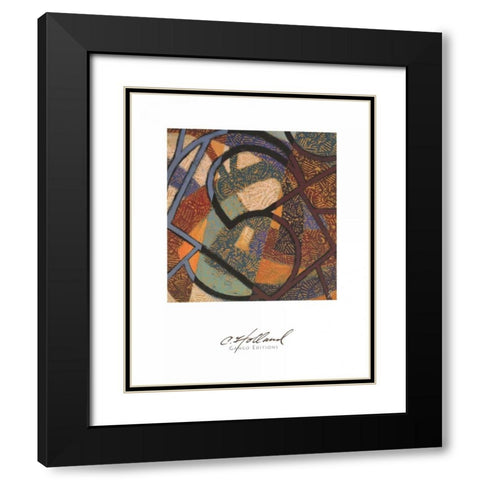 Urban Puzzle II Black Modern Wood Framed Art Print with Double Matting by Holland, Cynthia