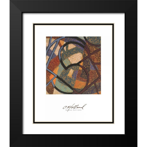 Urban Puzzle II Black Modern Wood Framed Art Print with Double Matting by Holland, Cynthia