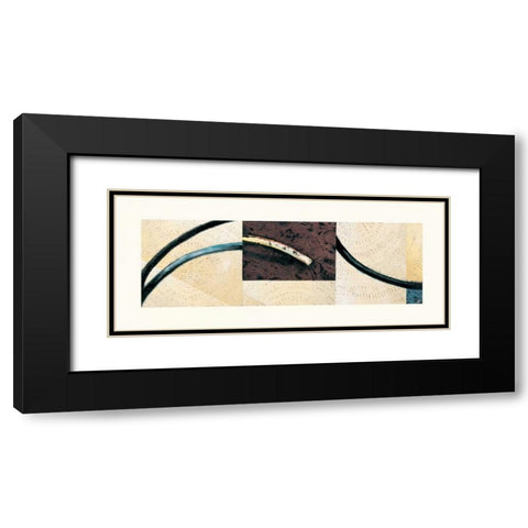Line and Verse #II6 Black Modern Wood Framed Art Print with Double Matting by Holland, Cynthia