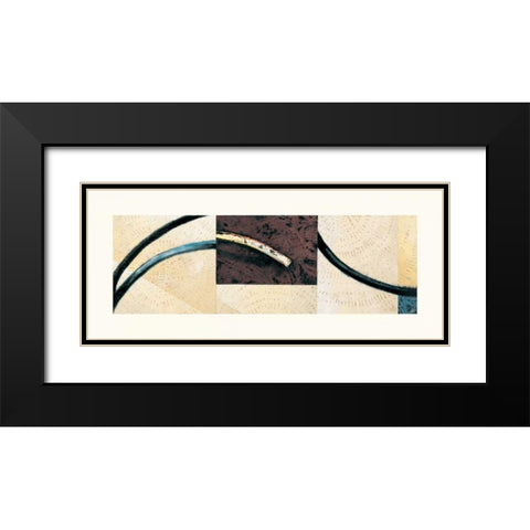 Line and Verse #II6 Black Modern Wood Framed Art Print with Double Matting by Holland, Cynthia