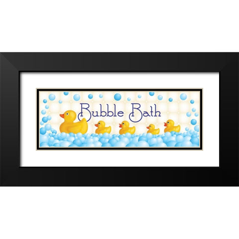 Bubble Bath Black Modern Wood Framed Art Print with Double Matting by Harbick, N