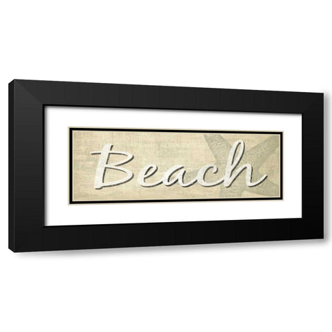 Beach Black Modern Wood Framed Art Print with Double Matting by Harbick, N