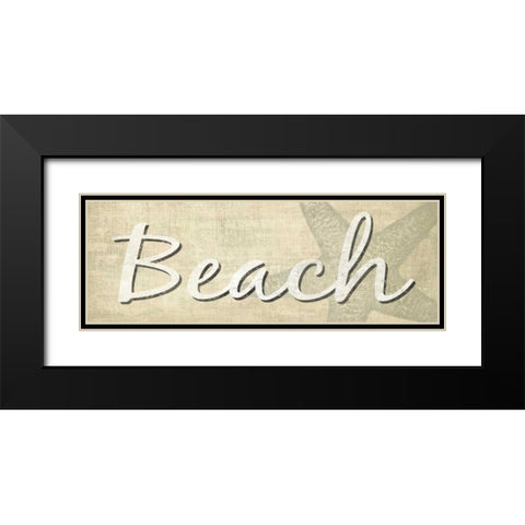 Beach Black Modern Wood Framed Art Print with Double Matting by Harbick, N