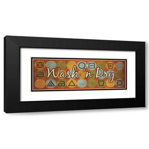 Laundry Symbols Panel II Black Modern Wood Framed Art Print with Double Matting by Harbick, N