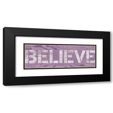 Purple Believe Black Modern Wood Framed Art Print with Double Matting by Harbick, N