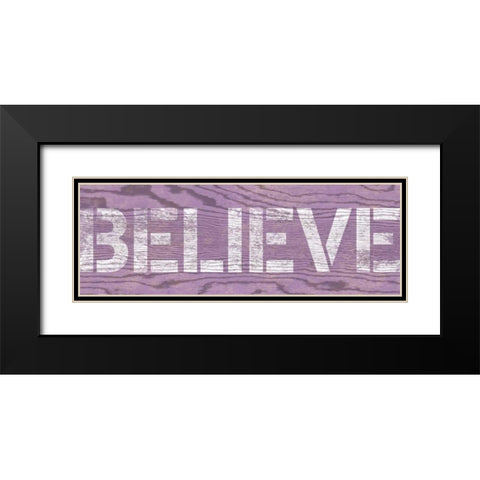 Purple Believe Black Modern Wood Framed Art Print with Double Matting by Harbick, N