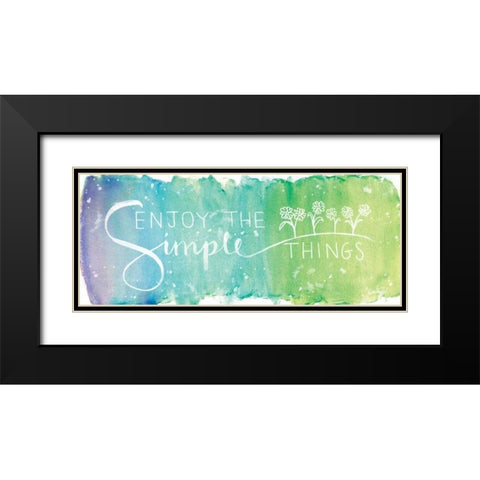 Simple Things Black Modern Wood Framed Art Print with Double Matting by Harbick, N.