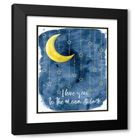 Love You I Black Modern Wood Framed Art Print with Double Matting by Harbick, N.