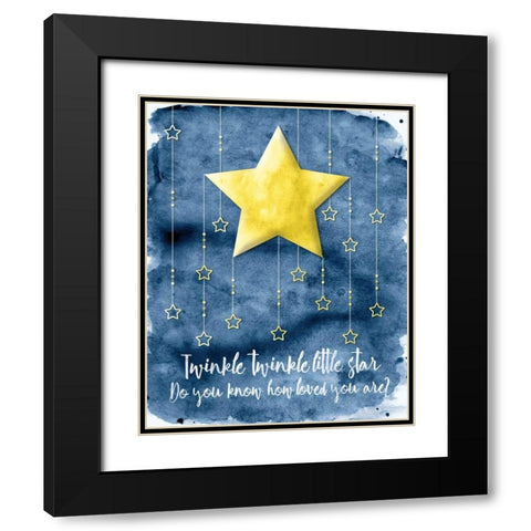 Love You II Black Modern Wood Framed Art Print with Double Matting by Harbick, N.