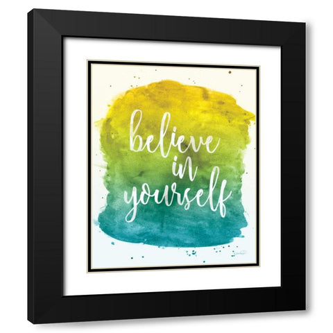 Believe in Yourself Black Modern Wood Framed Art Print with Double Matting by Harbick, N.