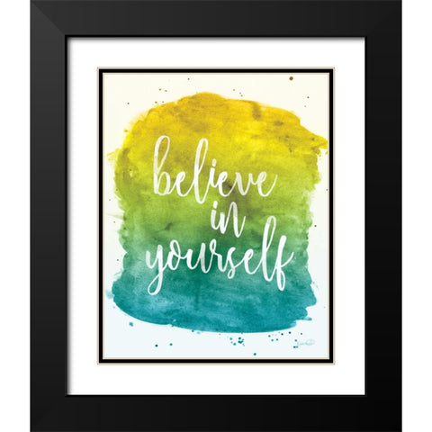 Believe in Yourself Black Modern Wood Framed Art Print with Double Matting by Harbick, N.