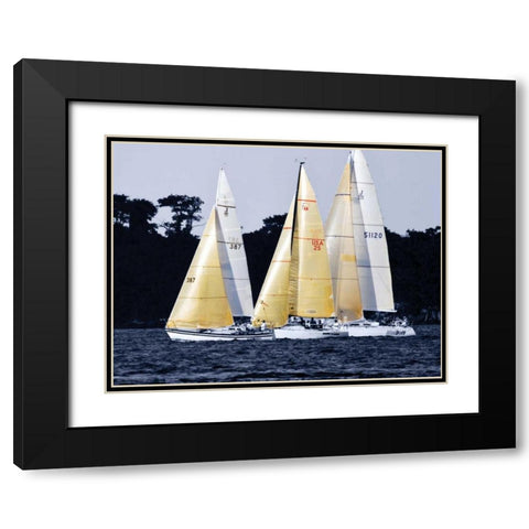 Race at Annapolis I Black Modern Wood Framed Art Print with Double Matting by Hausenflock, Alan