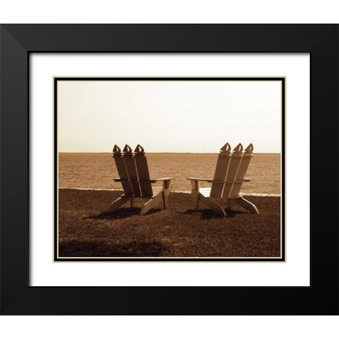 Adirondack Chairs I Black Modern Wood Framed Art Print with Double Matting by Hausenflock, Alan