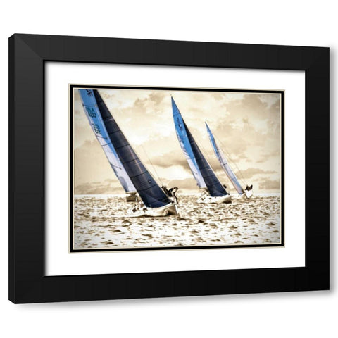 Racing Waters II Black Modern Wood Framed Art Print with Double Matting by Hausenflock, Alan