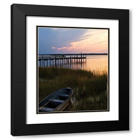 Channel Sunset III Black Modern Wood Framed Art Print with Double Matting by Hausenflock, Alan