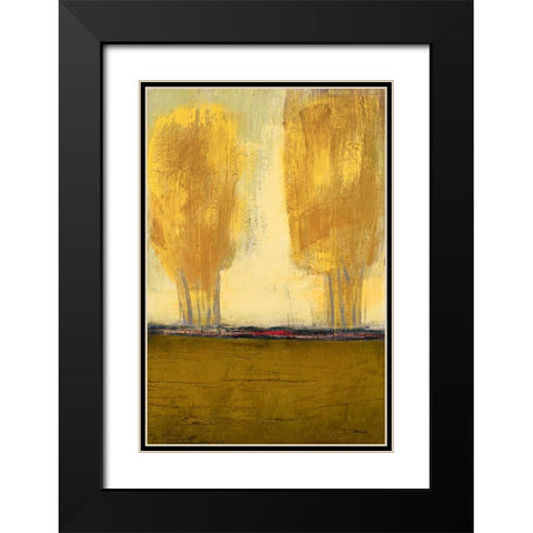 Shades of Gold II Black Modern Wood Framed Art Print with Double Matting by Costa, Antonio