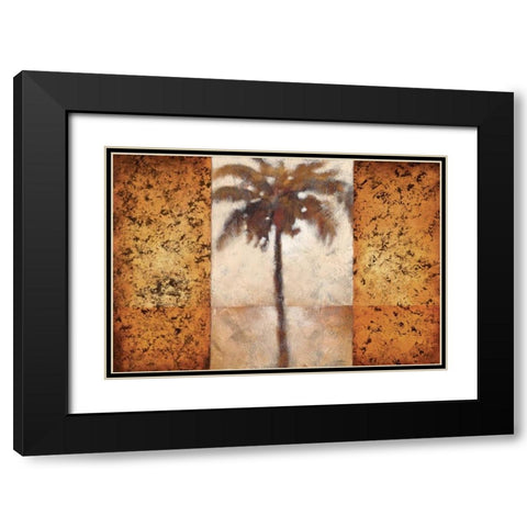 Sunset Palms I Black Modern Wood Framed Art Print with Double Matting by Lee, Scott