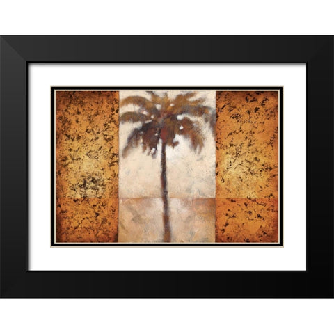 Sunset Palms I Black Modern Wood Framed Art Print with Double Matting by Lee, Scott