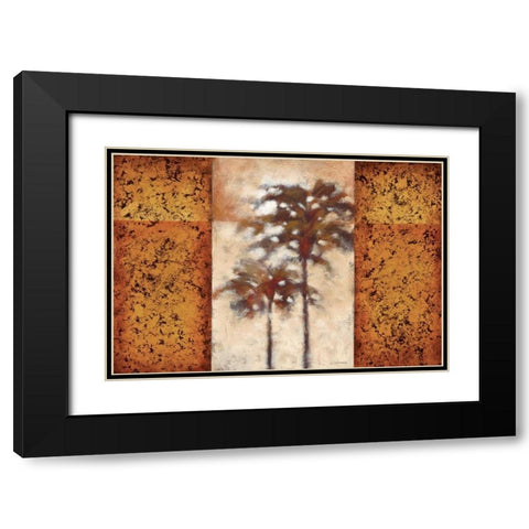 Sunset Palms II Black Modern Wood Framed Art Print with Double Matting by Lee, Scott