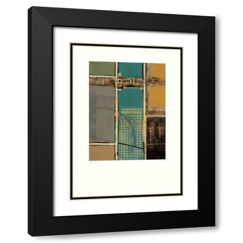 Circuitry II Black Modern Wood Framed Art Print with Double Matting by Lentz, Michael