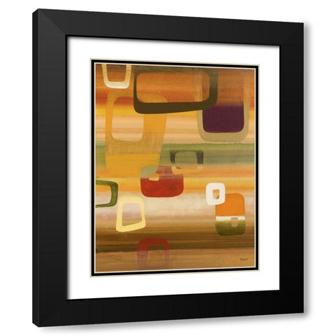Palm Springs II Black Modern Wood Framed Art Print with Double Matting by Rodriguez, S.