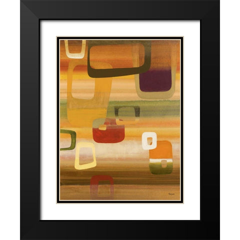Palm Springs II Black Modern Wood Framed Art Print with Double Matting by Rodriguez, S.