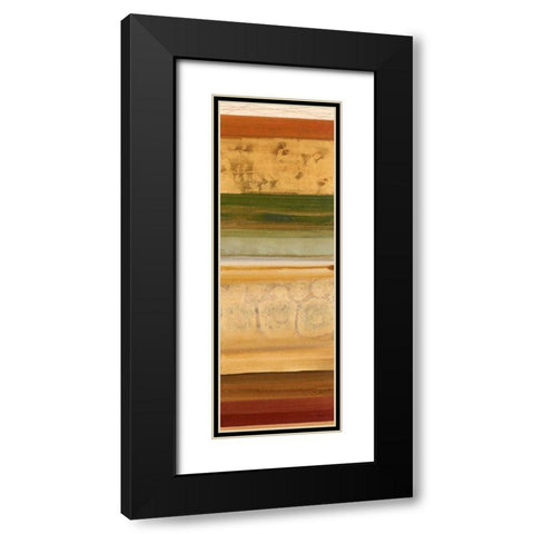 Elemental II Black Modern Wood Framed Art Print with Double Matting by Rodriguez, S.