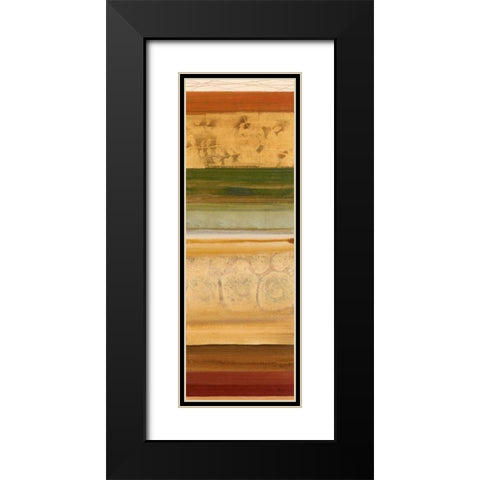 Elemental II Black Modern Wood Framed Art Print with Double Matting by Rodriguez, S.