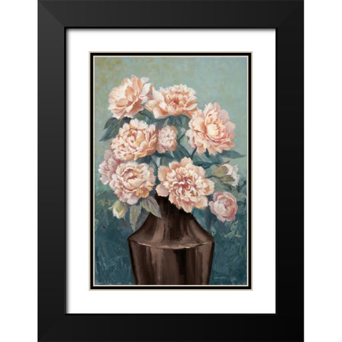 Magnolia Mist Black Modern Wood Framed Art Print with Double Matting by Jeffrey, Jillian