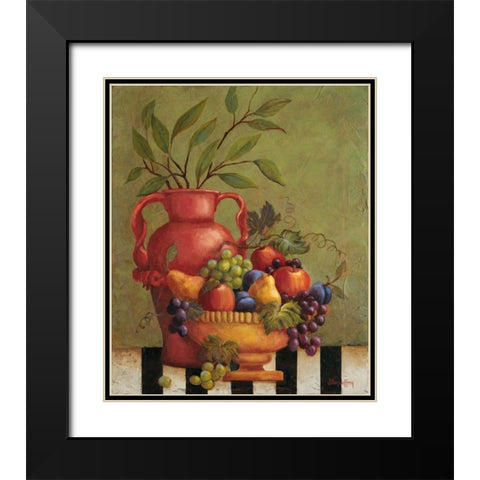 Fresco Fruit I Black Modern Wood Framed Art Print with Double Matting by Jeffrey, Jillian
