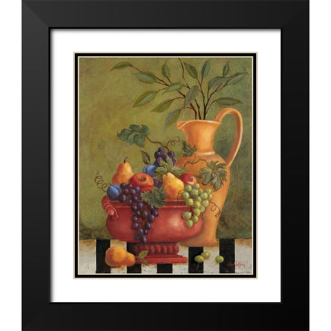 Fresco Fruit II Black Modern Wood Framed Art Print with Double Matting by Jeffrey, Jillian