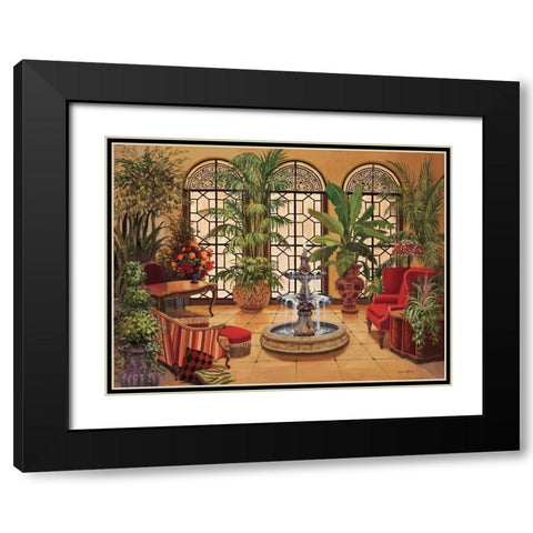 Conservatory II Black Modern Wood Framed Art Print with Double Matting by Jeffrey, Jillian