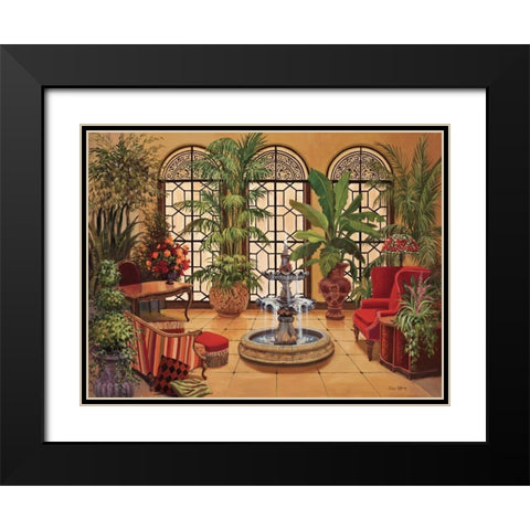 Conservatory II Black Modern Wood Framed Art Print with Double Matting by Jeffrey, Jillian