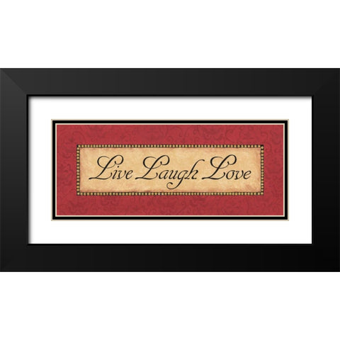 Red Damask II Black Modern Wood Framed Art Print with Double Matting by Jeffrey, Jillian