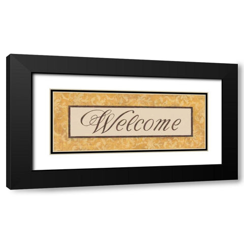Harvest Damask I Black Modern Wood Framed Art Print with Double Matting by Jeffrey, Jillian