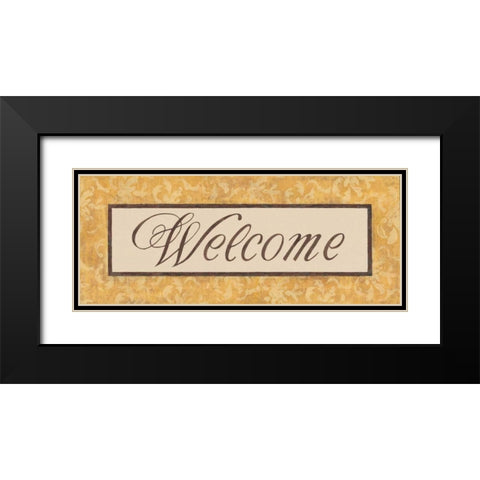 Harvest Damask I Black Modern Wood Framed Art Print with Double Matting by Jeffrey, Jillian