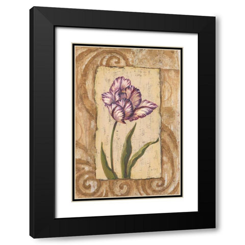 Classic Tulip I Black Modern Wood Framed Art Print with Double Matting by Jeffrey, Jillian