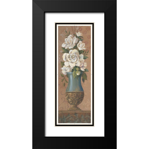 Courtly Roses II Black Modern Wood Framed Art Print with Double Matting by Jeffrey, Jillian