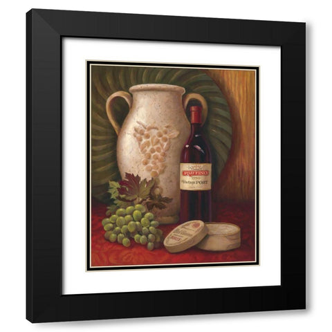 Fresco Vineyard I Black Modern Wood Framed Art Print with Double Matting by Jeffrey, Jillian