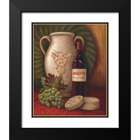Fresco Vineyard I Black Modern Wood Framed Art Print with Double Matting by Jeffrey, Jillian