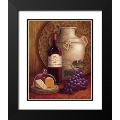 Fresco Vineyard II Black Modern Wood Framed Art Print with Double Matting by Jeffrey, Jillian