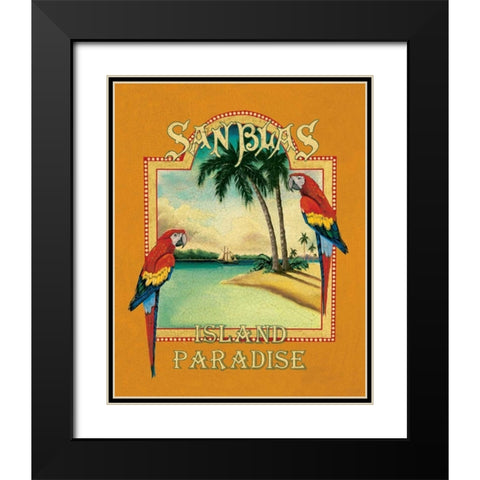 San Blas Black Modern Wood Framed Art Print with Double Matting by Jones, Catherine