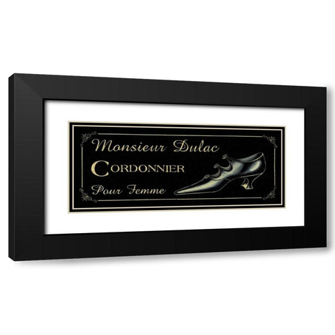 Cordonnier Black Modern Wood Framed Art Print with Double Matting by Jones, Catherine