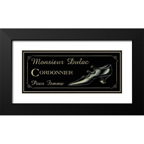 Cordonnier Black Modern Wood Framed Art Print with Double Matting by Jones, Catherine